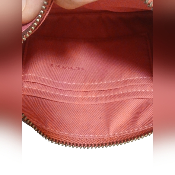 Coach - NWOT - Raspberry Colored Clutch Purse, Zippered Closure, 2 Pockets... - Picture 11 of 15